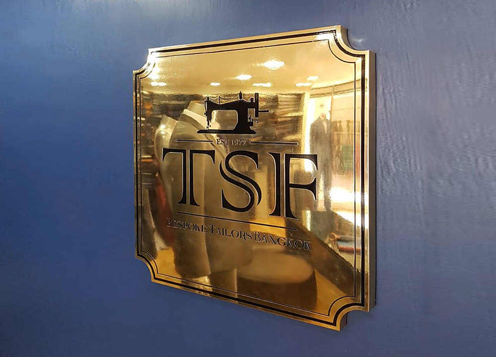 TSF Bespoke Tailors Bangkok — shop sign